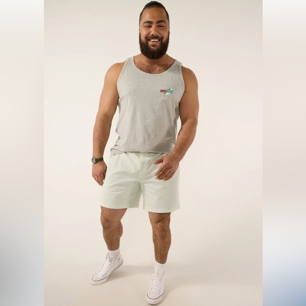 NEW Chubbies The Sea Foams 5.5"' Originals Stretch Twill Small Washed Green